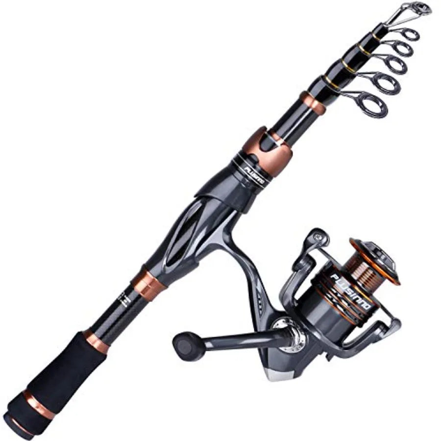 IM6 Telescopic Fishing Rod And Reel Combo Saltwater Friendly