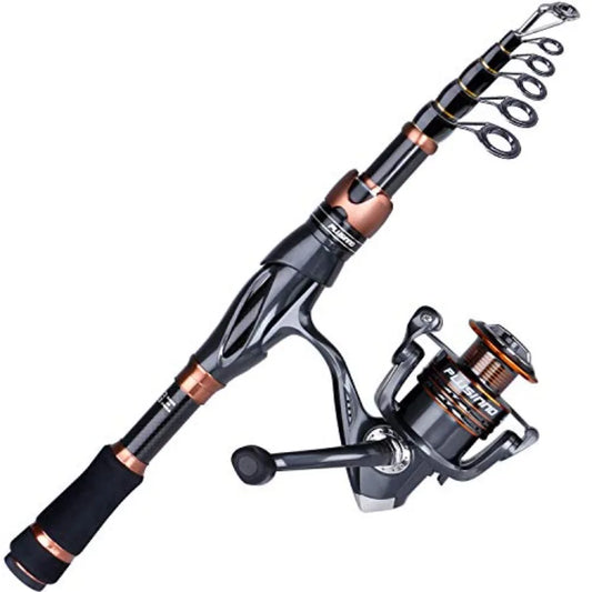 IM6 Telescopic Fishing Rod And Reel Combo Saltwater Friendly