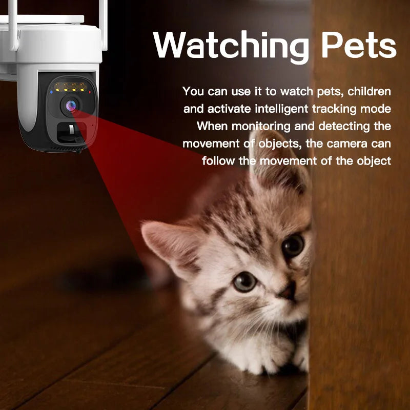 SZSINOCAM Wireless Solar-Powered Pan-Tilt Camera Outdoor WiFi Surveillance