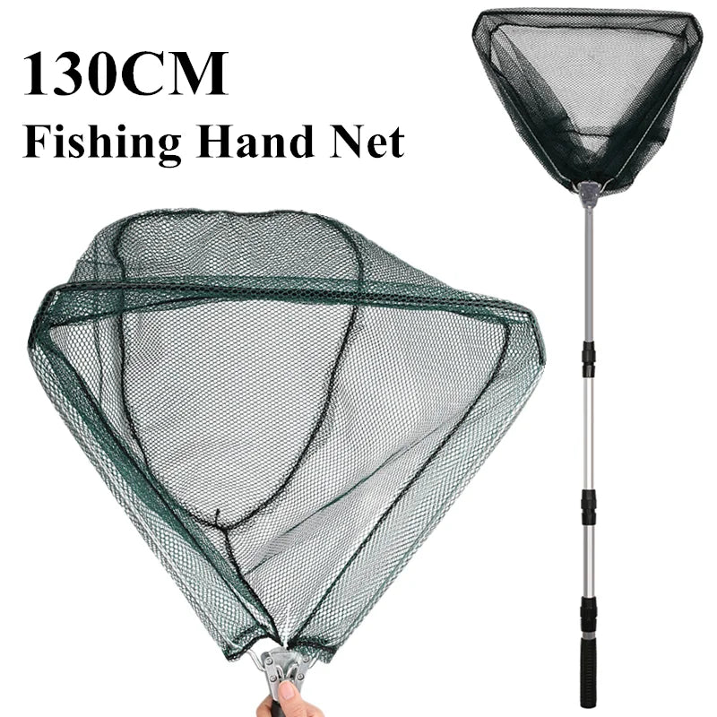 Telescopic Landing Net For Fly Fishing Folding Mesh Net