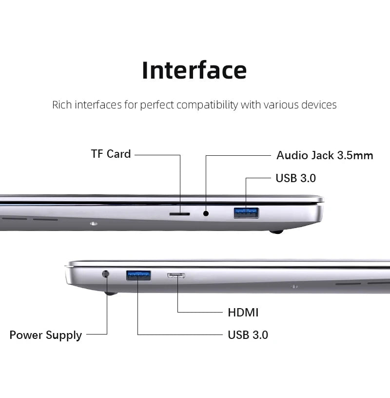 Xiaman Laptop Intel Atom A3950 Windows Office Study