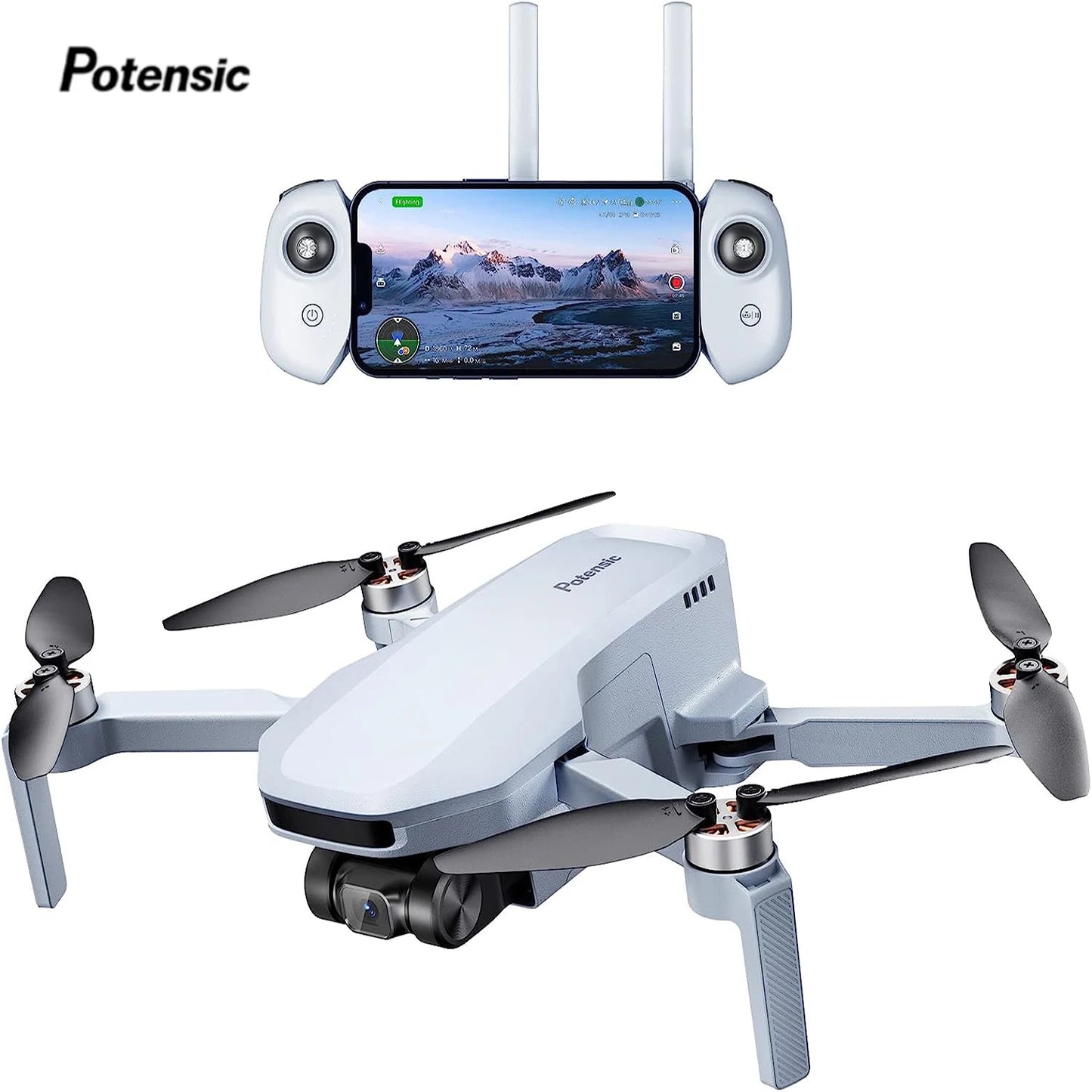 Potensic GPS Auto Return Drone With 4K Camera And Waypoint Flight Gimbal
