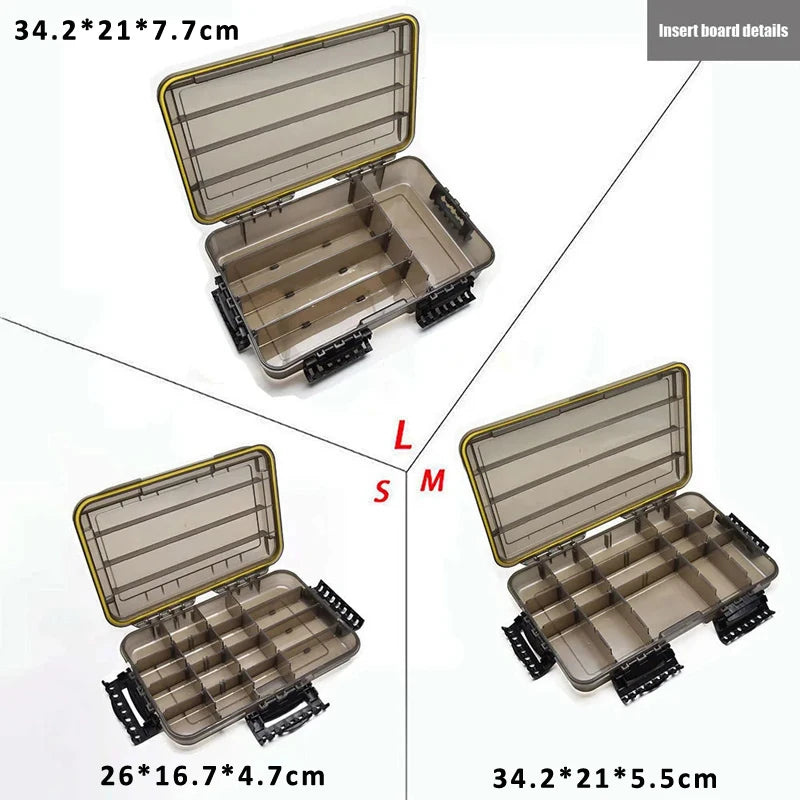 JSFUN Waterproof Tackle Box For Fishing Gear With Ample Storage