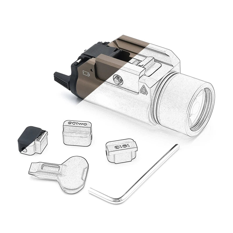 TR1/TR7/TR8 Weapon Light 1000 Lumen LED Rail Mount