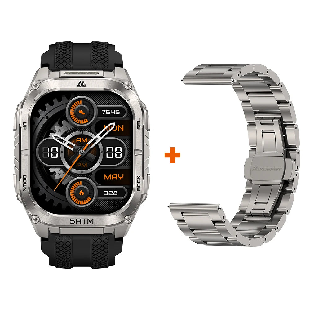 KOSPET Tank M4C Rugged Smartwatch Military GPS With Flashlight
