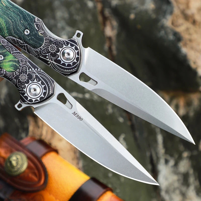 ALVELYDIY M390 Folding Pocket Knife EDC Everyday Carry