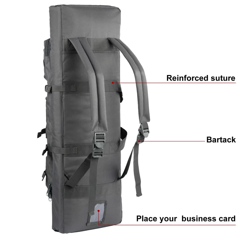 LQARMY Tactical Double Rifle Case With Molle Rifle Bag