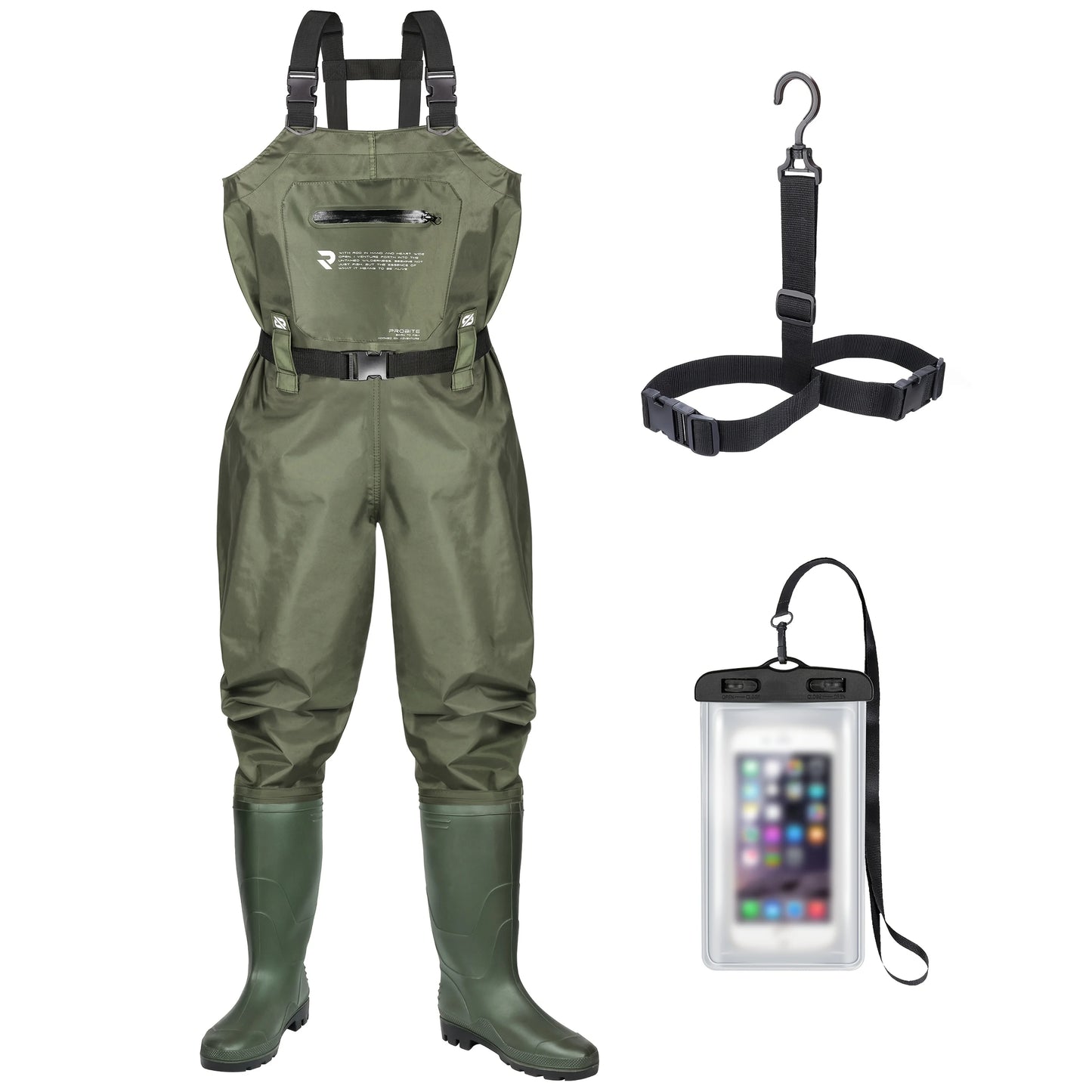 Chest Waders With Boots For Fishing And Hunting 210D NylonPVC