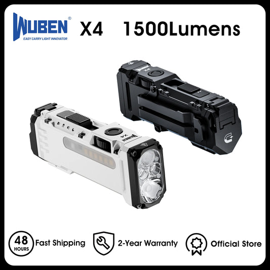 WUBEN X4 EDC RGB Flashlight IP68 Waterproof With Magnetic Tail