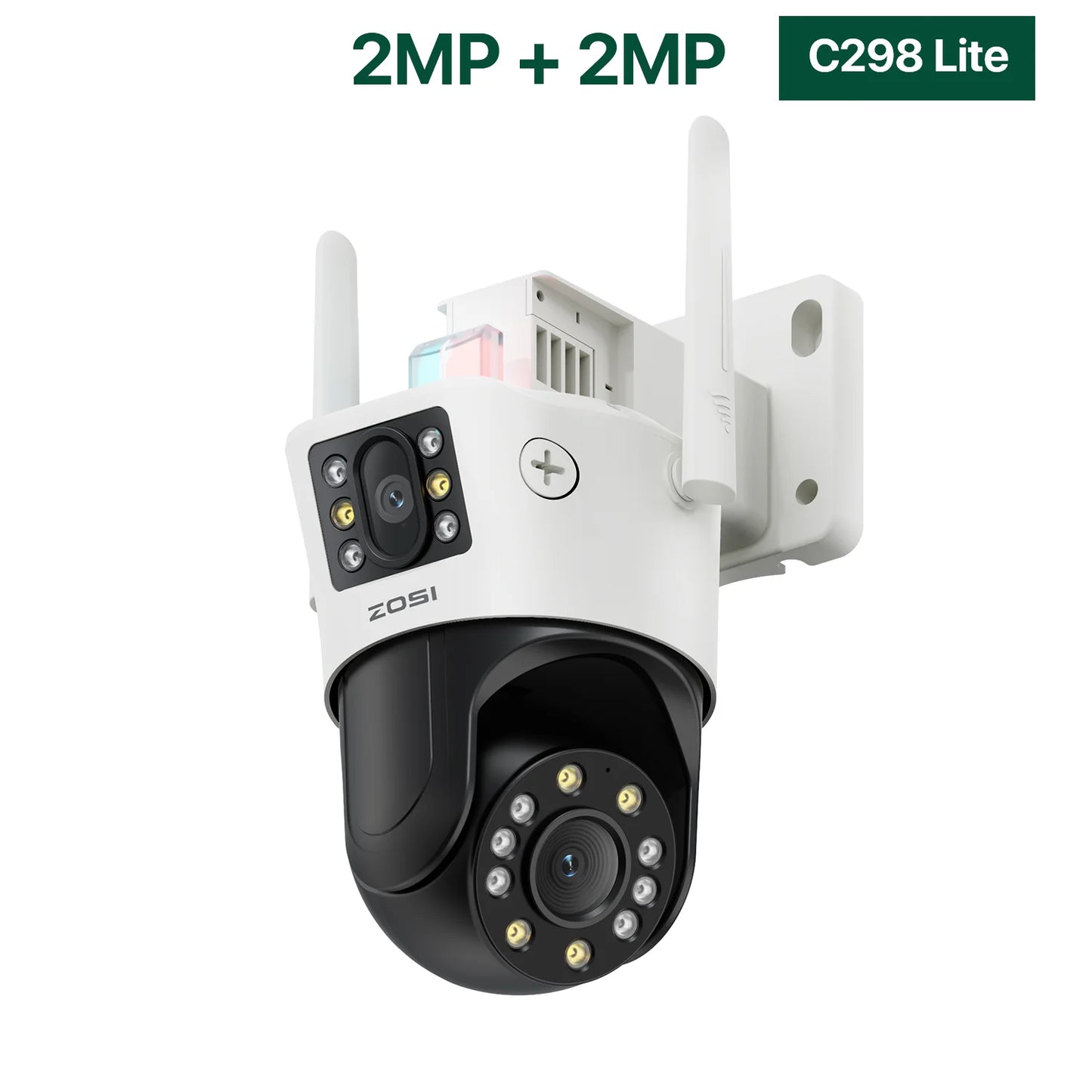 ZOSI C298 Dual-Lens 8MP/4MP Wired PTZ Outdoor Security Camera