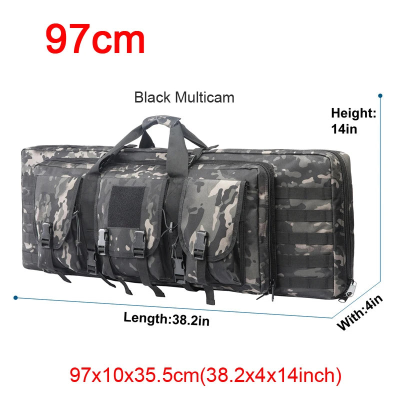 LQARMY Tactical Double Rifle Case With Molle Rifle Bag
