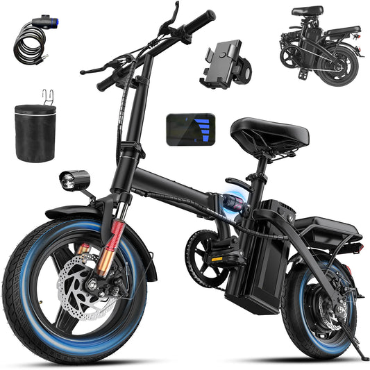 LELEKUAI Folding Electric Bicycle for Adults and Teens