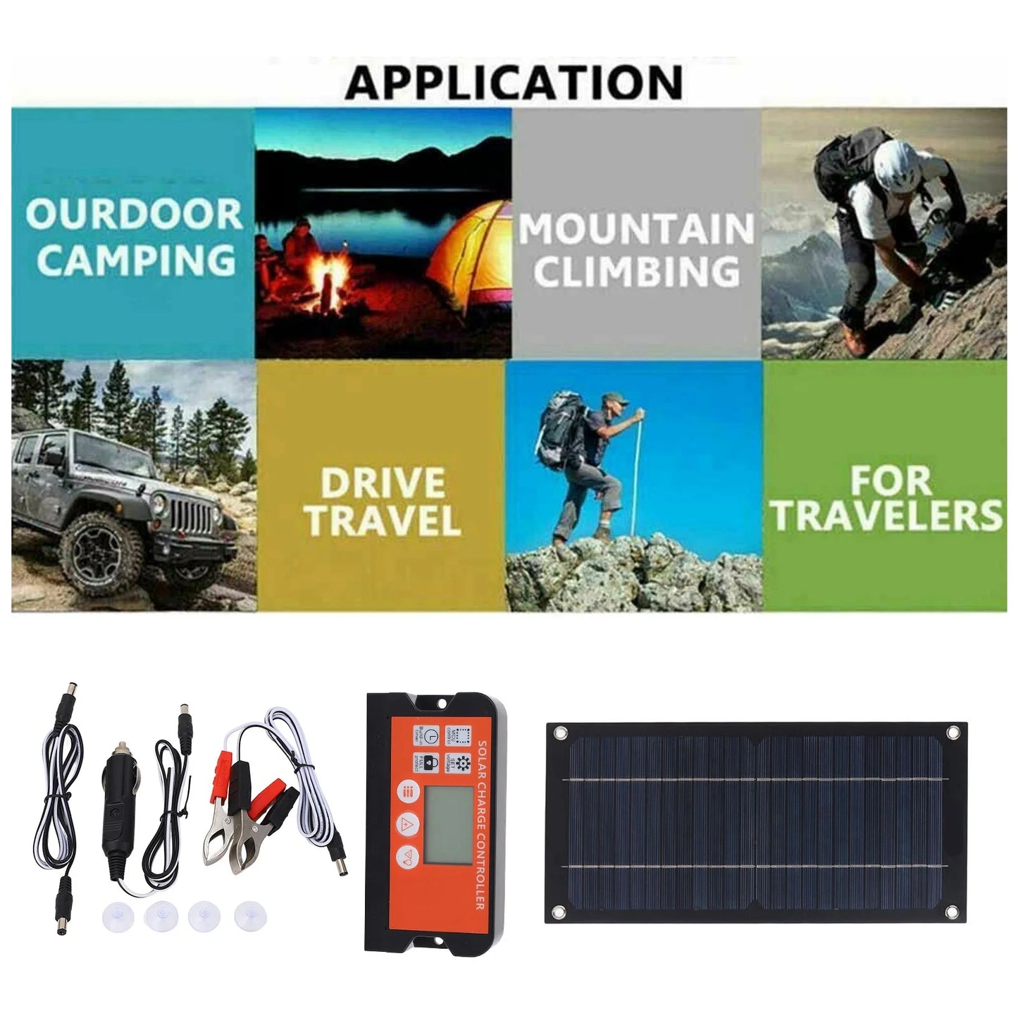 YOSOO Portable 600W Solar Panel Charger Kit With 100A Controller
