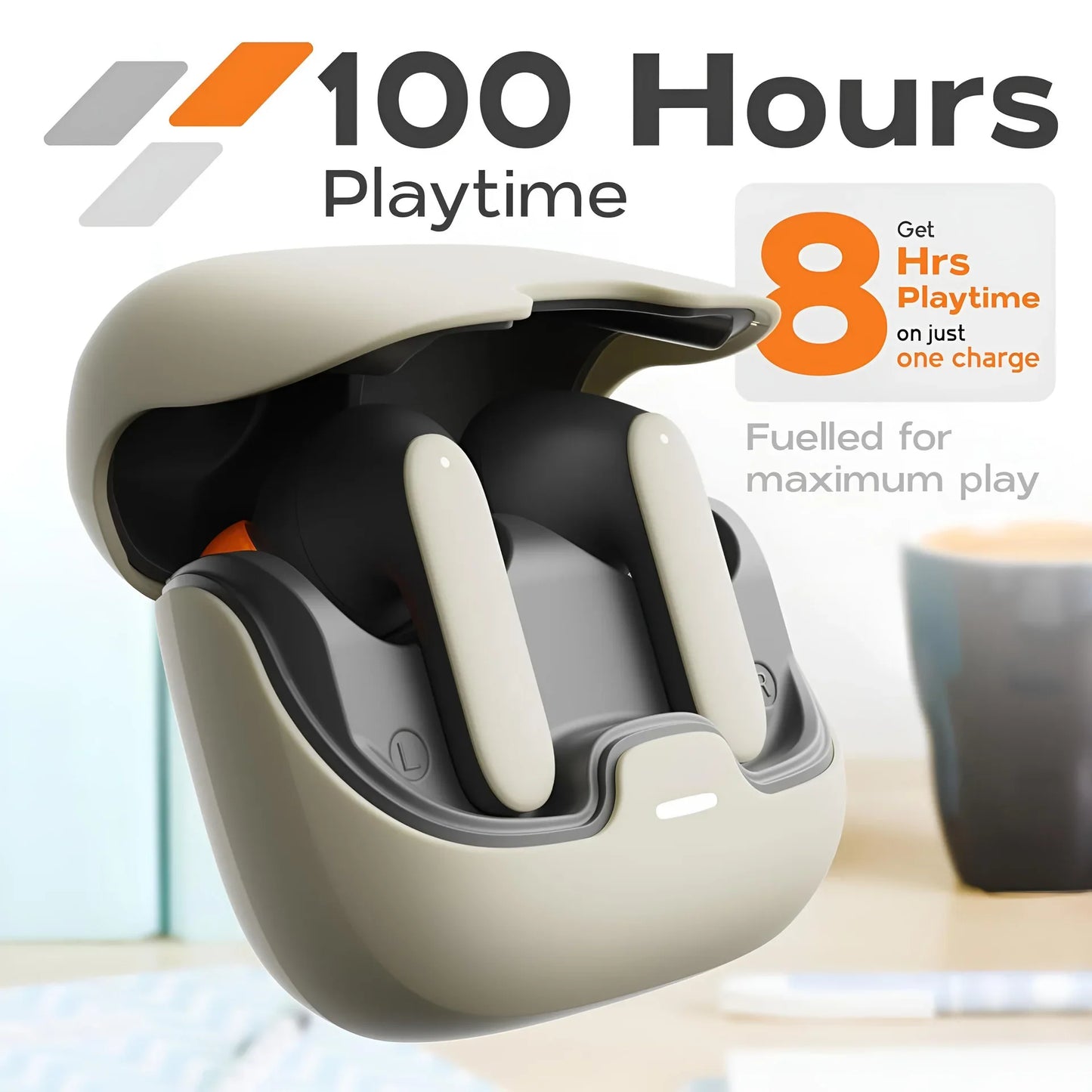 Jogrytece BT 5.4 TWS Earbuds Low Latency Game Mode