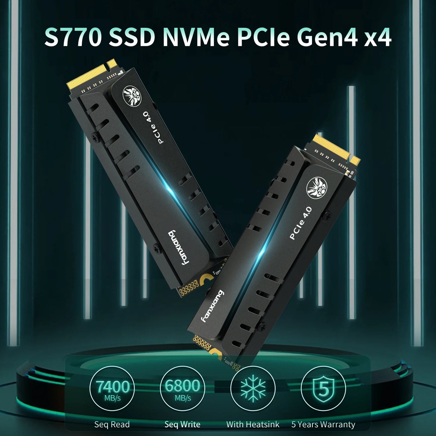 FANXIANG S770 M.2 NVMe PCIe 4.0 Internal SSD DRAM Cache