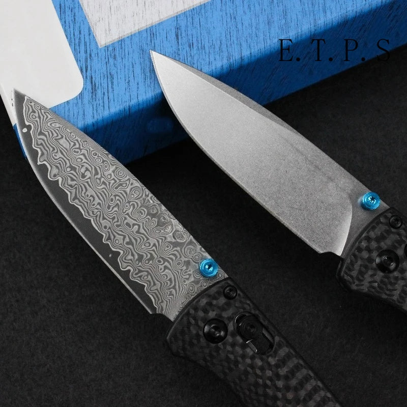 DIY Supplies Woodworking Bugout 535 Folding Pocket Knife Damascus Steel