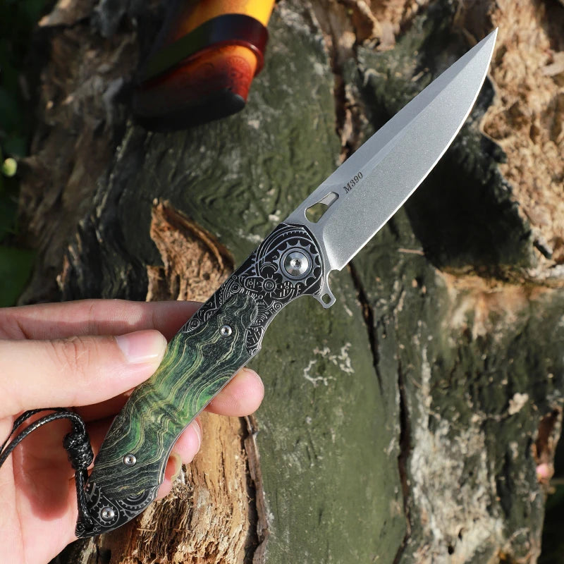 ALVELYDIY M390 Folding Pocket Knife EDC Everyday Carry