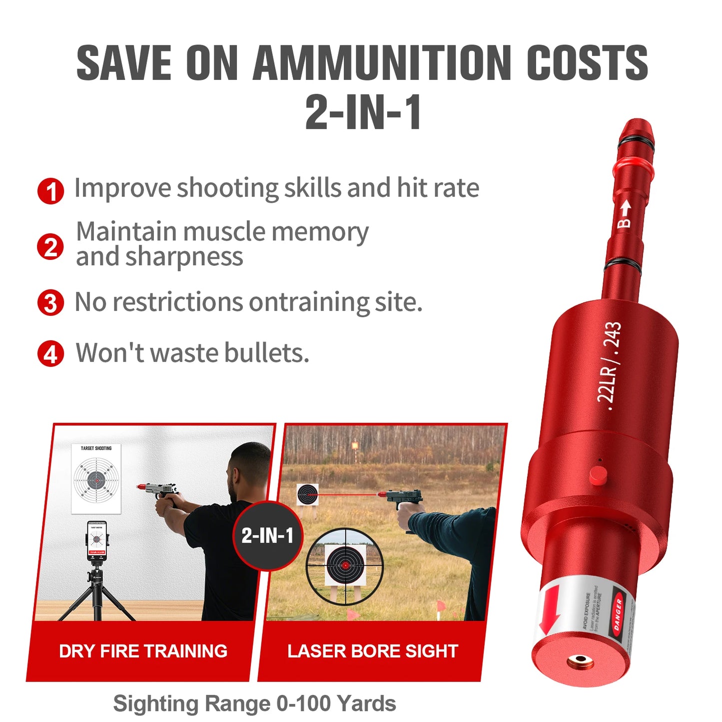 Multifunctional Magnetic Red Green Light Trainer For Training And Calibration