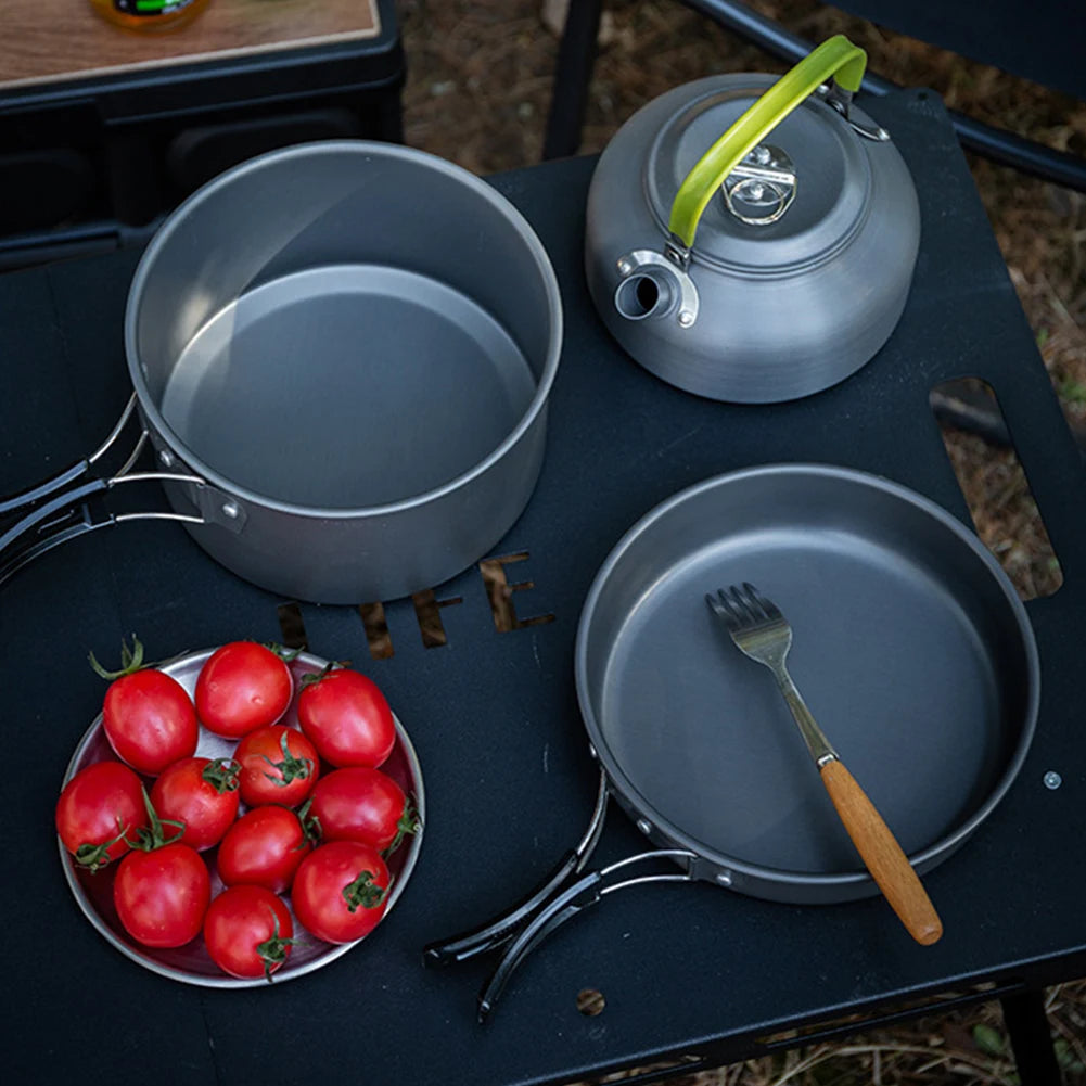 APWIKOGER 3 Piece Camping Cookware Set for Outdoor Cooking