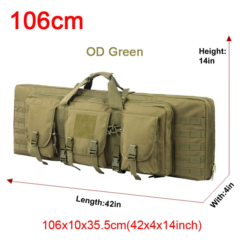 LQARMY Tactical Double Rifle Case With Molle Rifle Bag