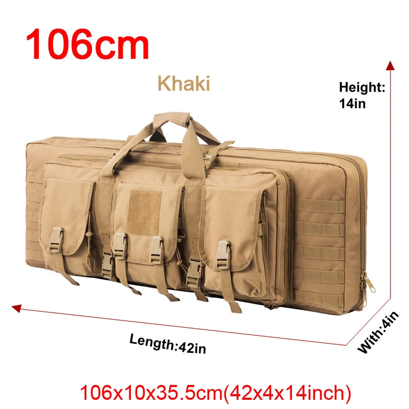 LQARMY Tactical Double Rifle Case With Molle Rifle Bag