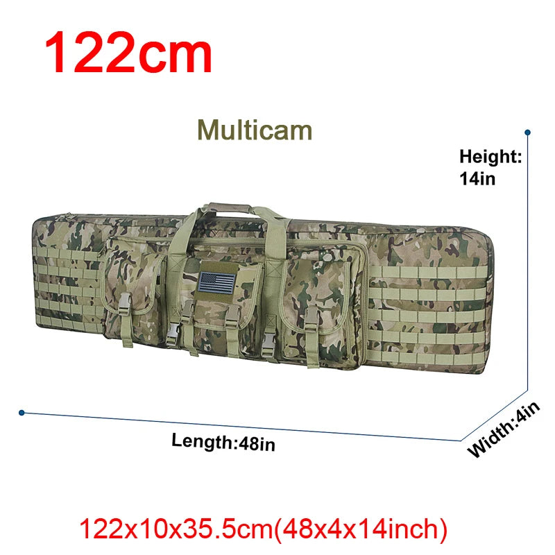 LQARMY Tactical Double Rifle Case With Molle Rifle Bag
