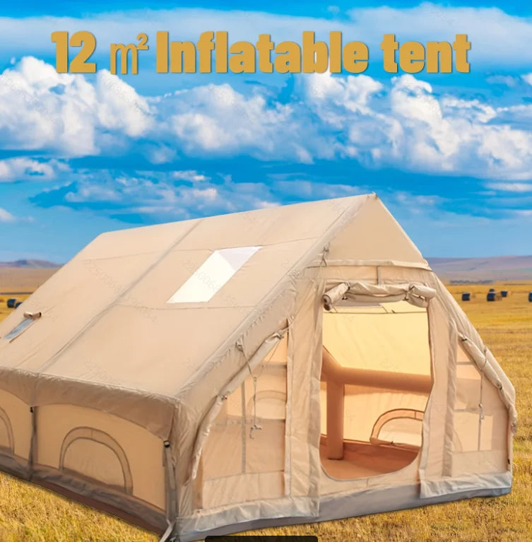 Large Inflatable Camping Tent With Skylight And Breathable Mesh Design