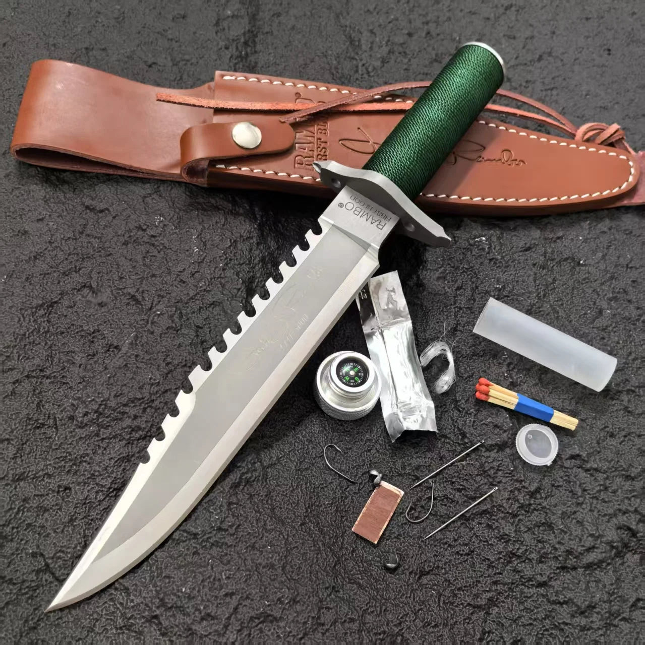 Gdekls Stainless Steel Fixed-Blade Outdoor Knife With Sheath