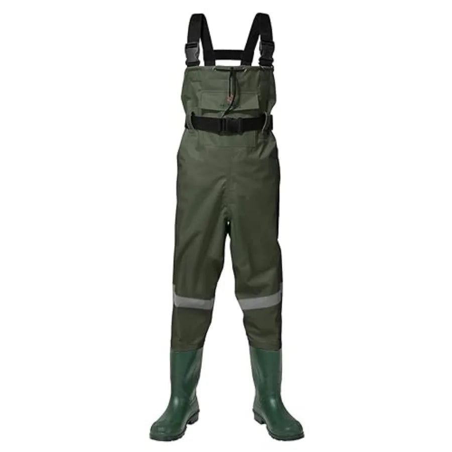 HISEA Youth Chest Waders With Boots Waterproof PVC