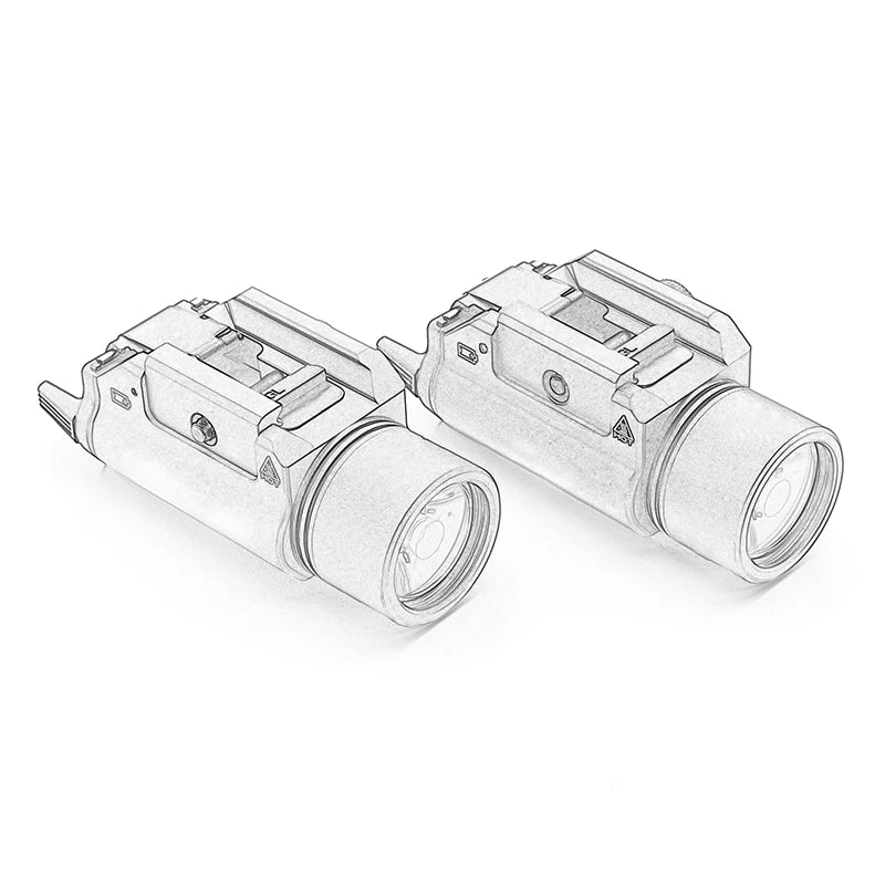 TR1/TR7/TR8 Weapon Light 1000 Lumen LED Rail Mount