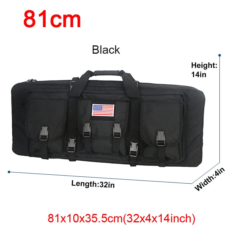 LQARMY Tactical Double Rifle Case With Molle Rifle Bag