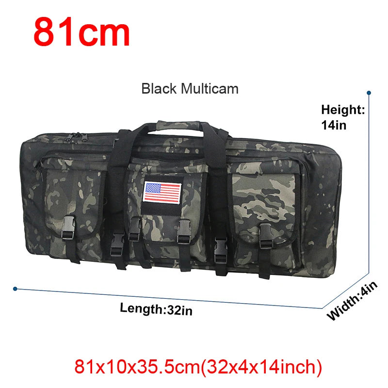 LQARMY Tactical Double Rifle Case With Molle Rifle Bag