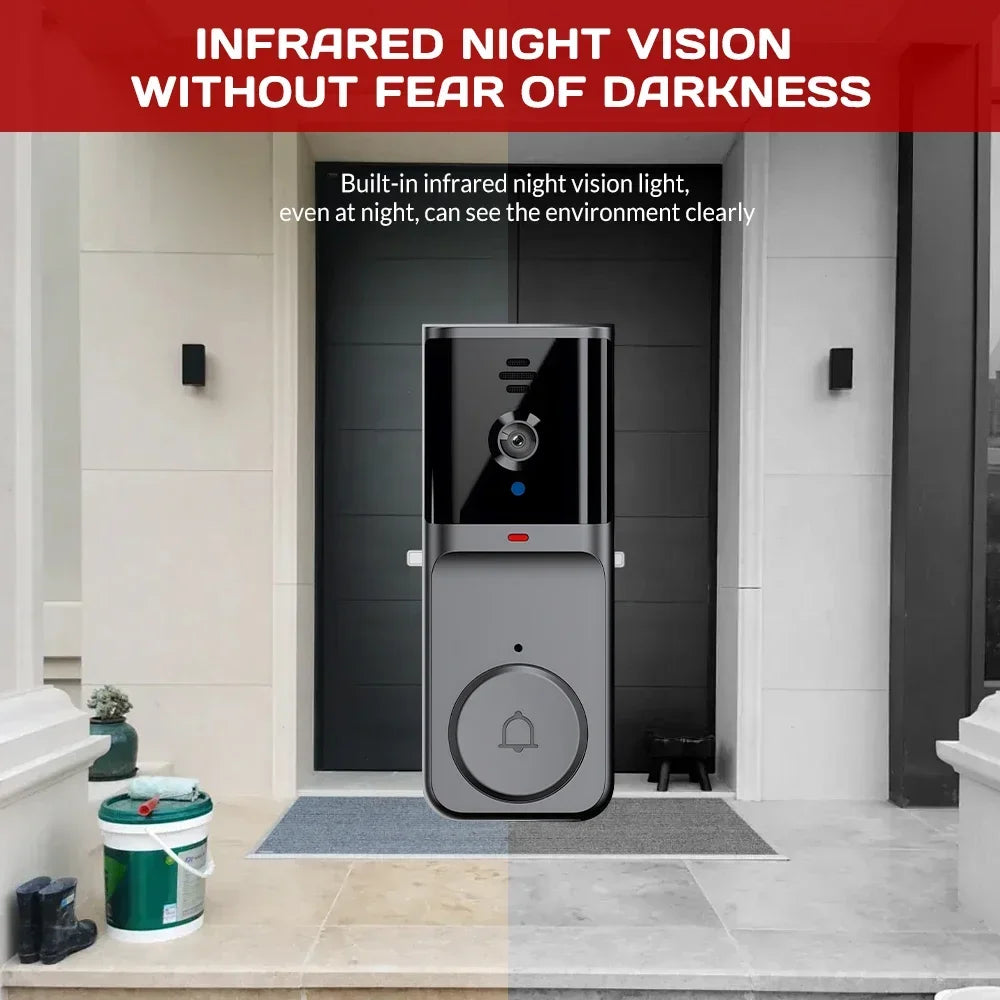 WiFi Wireless Intercom Doorbell With IPS Screen Two Way Audio