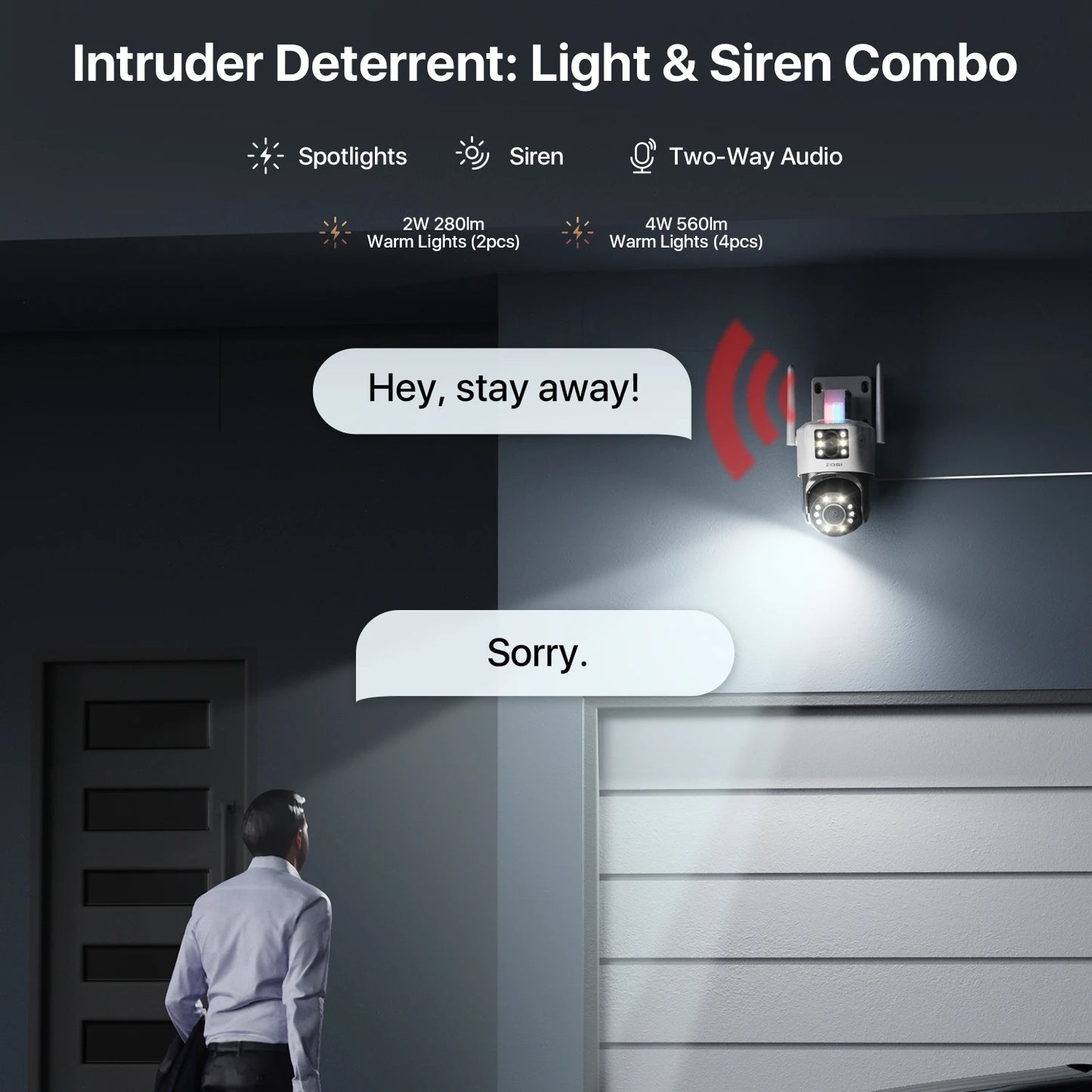 ZOSI C298 Dual-Lens 8MP/4MP Wired PTZ Outdoor Security Camera