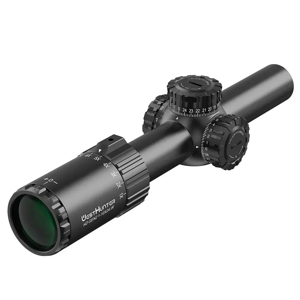 WestHunter HD Gen2 1-10x24 IR LPVO Rifle Scope Red Green Illumination