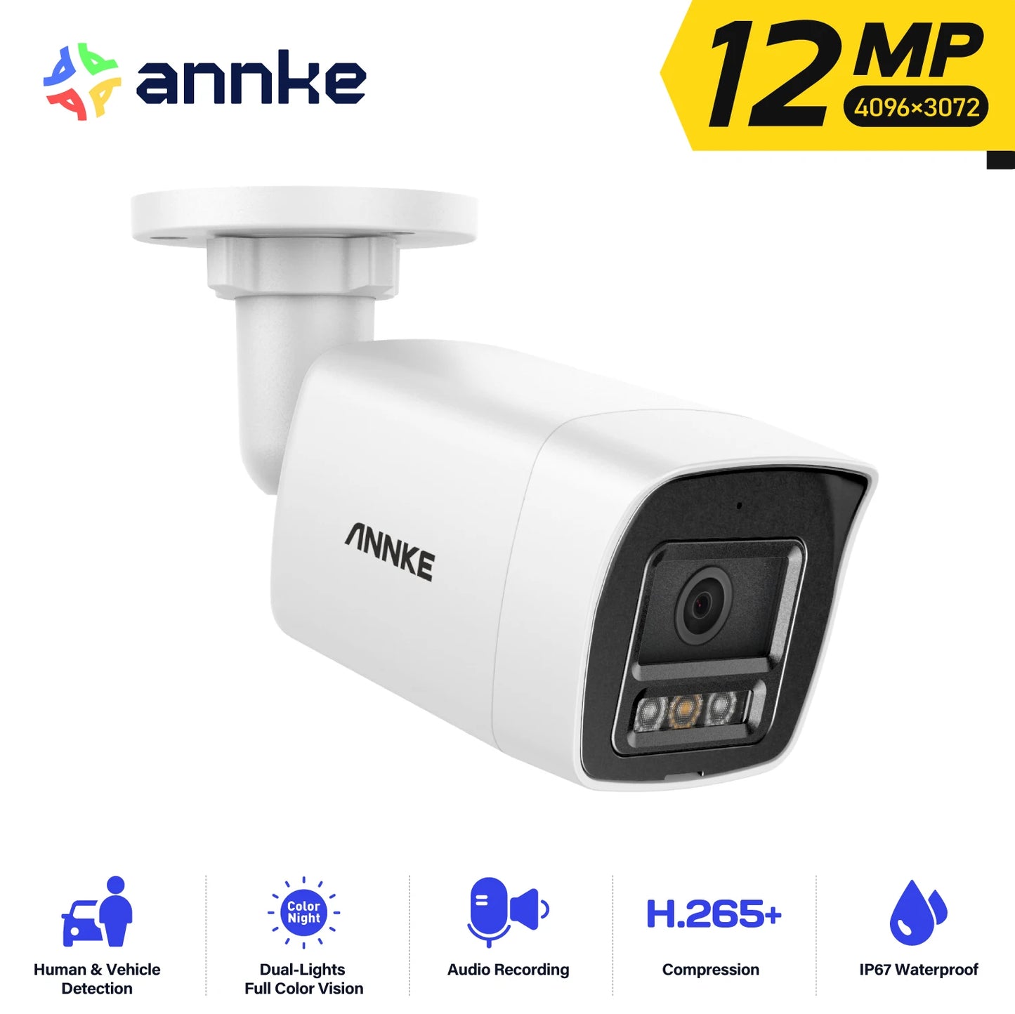 ANNKE 12MP 3K Outdoor Smart Dual Light PoE Security Camera