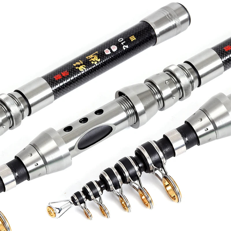 Carbon Fiber Telescopic Ultralight Fishing Rod And Reel Combo