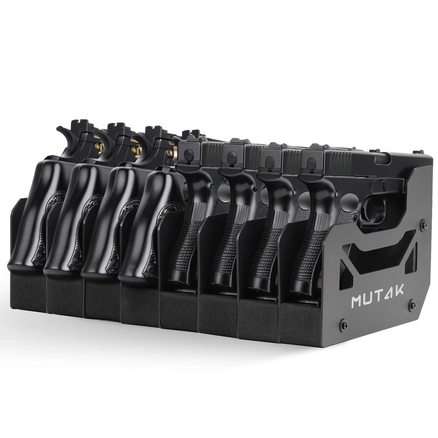 Foam Pistol Rack For Gun Safe With Anti-Slip Magnetic Strip