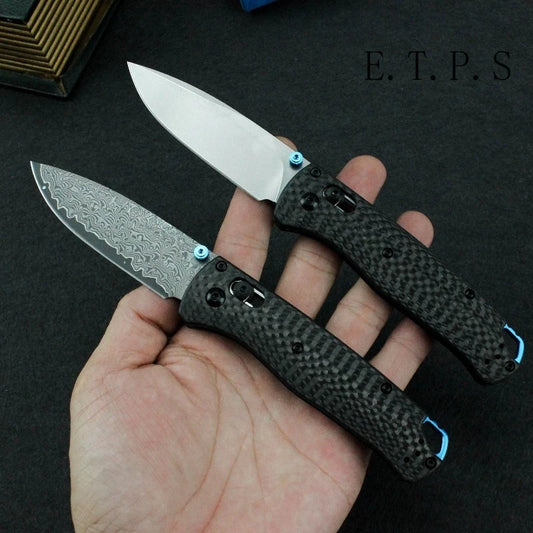 DIY Supplies Woodworking Bugout 535 Folding Pocket Knife Damascus Steel