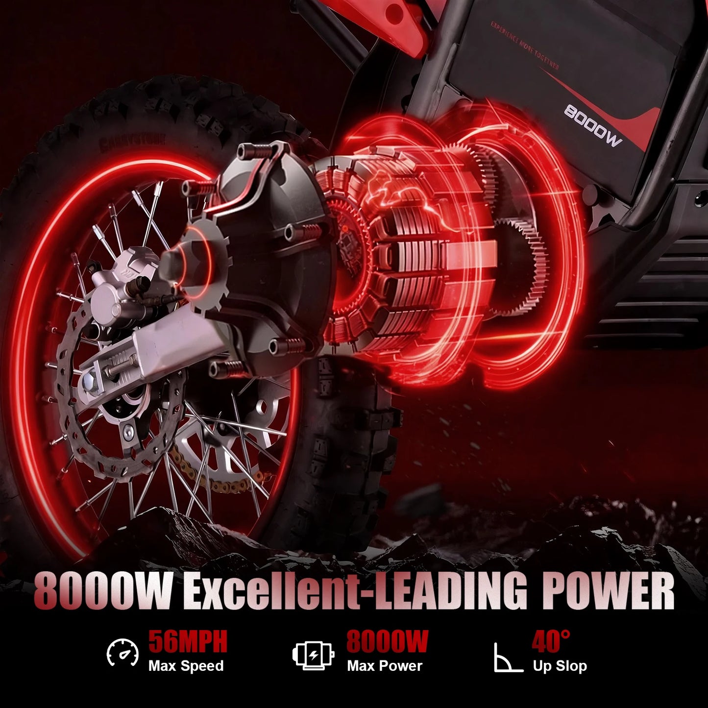 KOOZ HP131E-L 72V 8000W Pro Electric Dirt Bike for Adults