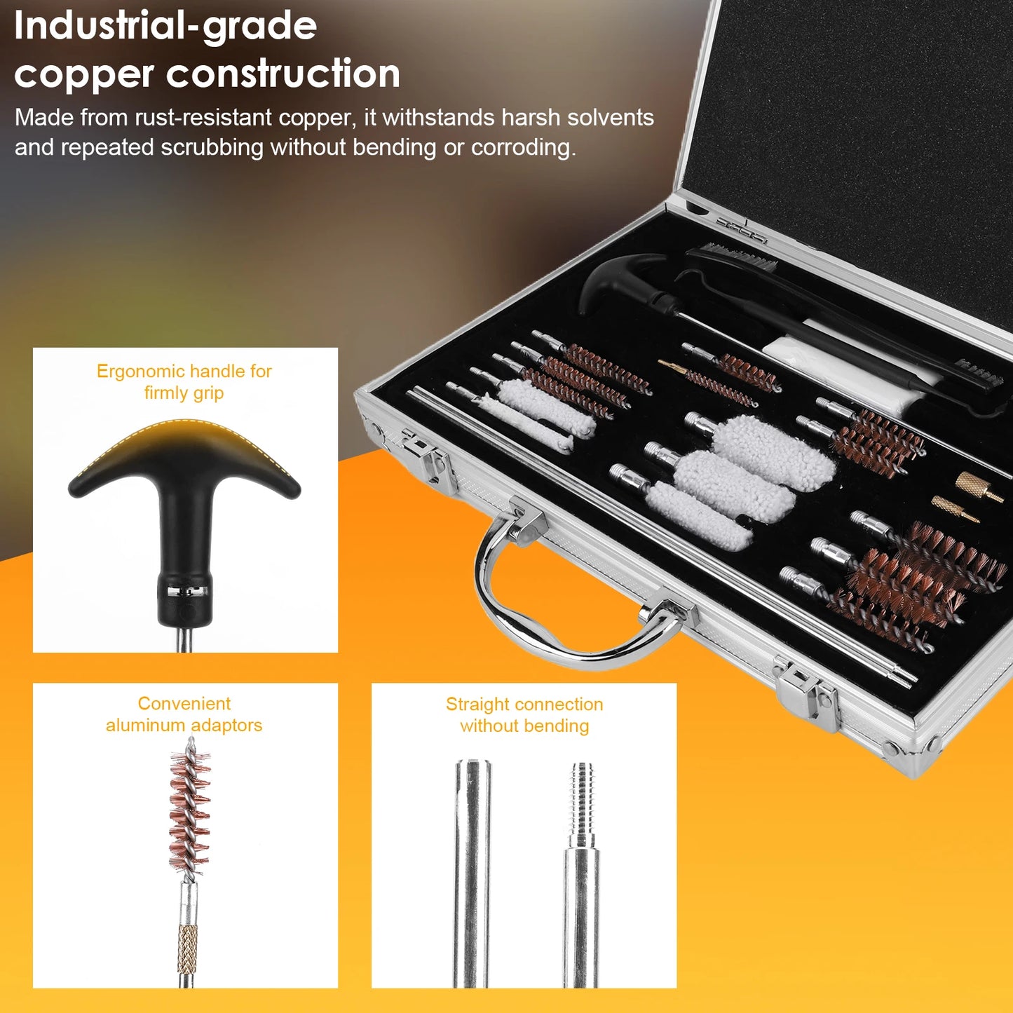 NovaSphere Gun Cleaning Kit Barrel Brush Box Set for Rifles