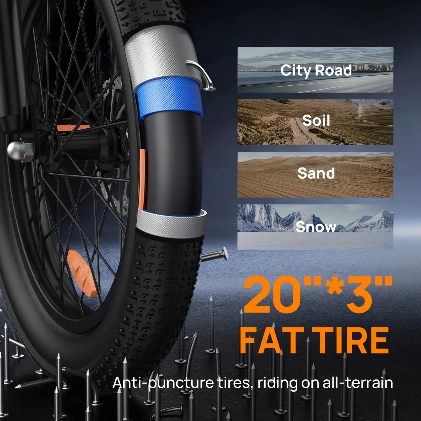 URLIFE 1000W E20 Electric Bike With Removable 48V 13Ah Battery