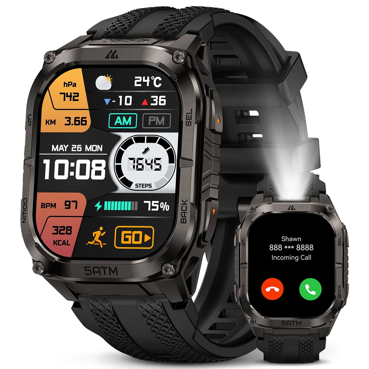 KOSPET Tank M4C GPS Smartwatch MILSTD 810H 5ATM For Men