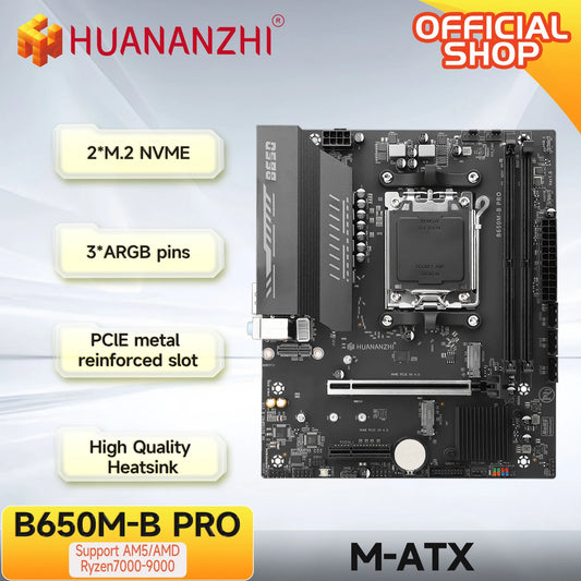 HUANANZHI B650M-B Pro AM5 DDR5 Motherboard With ARGB Ready
