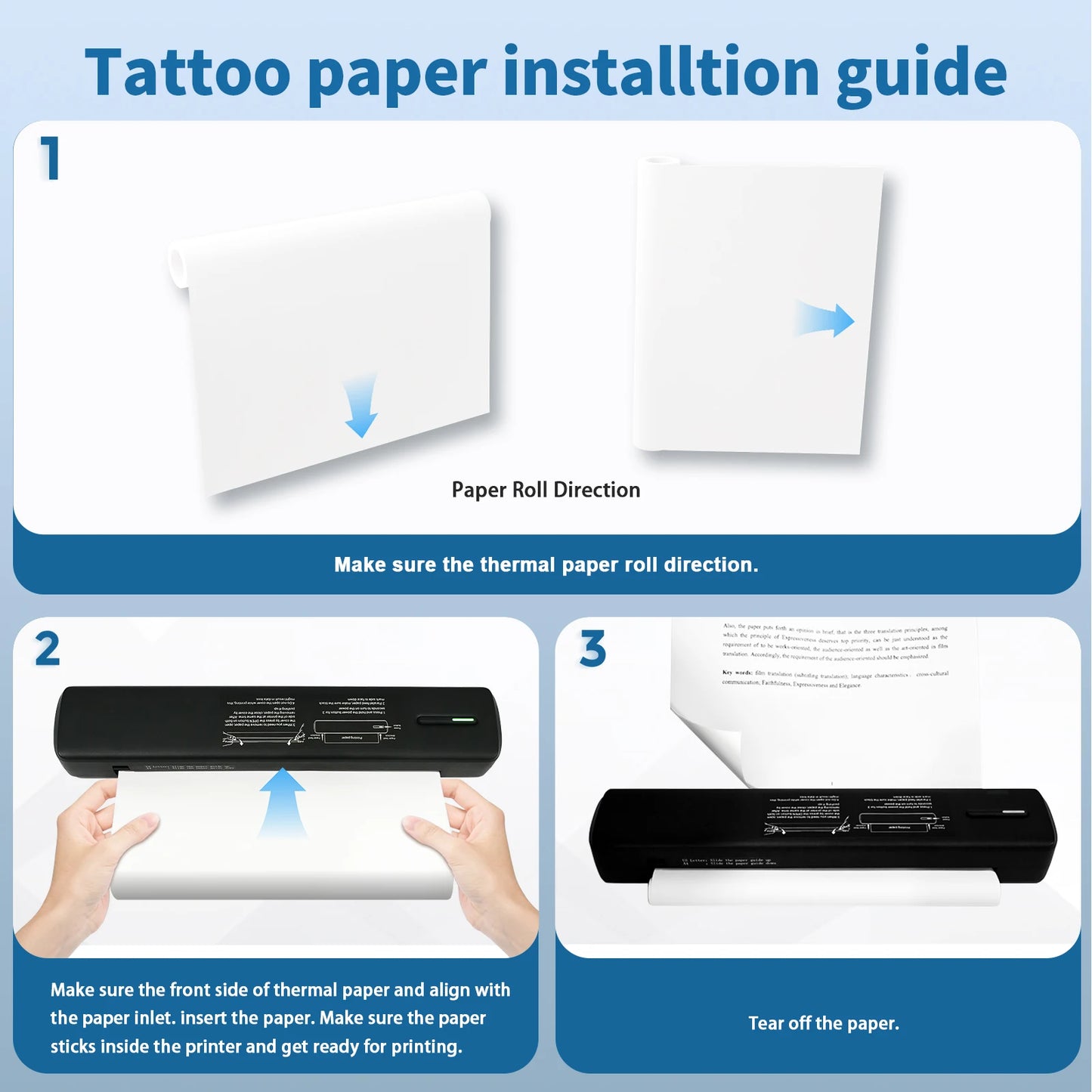 TakeYou Thermal Inkless Wireless Printer for Tattoo Artists