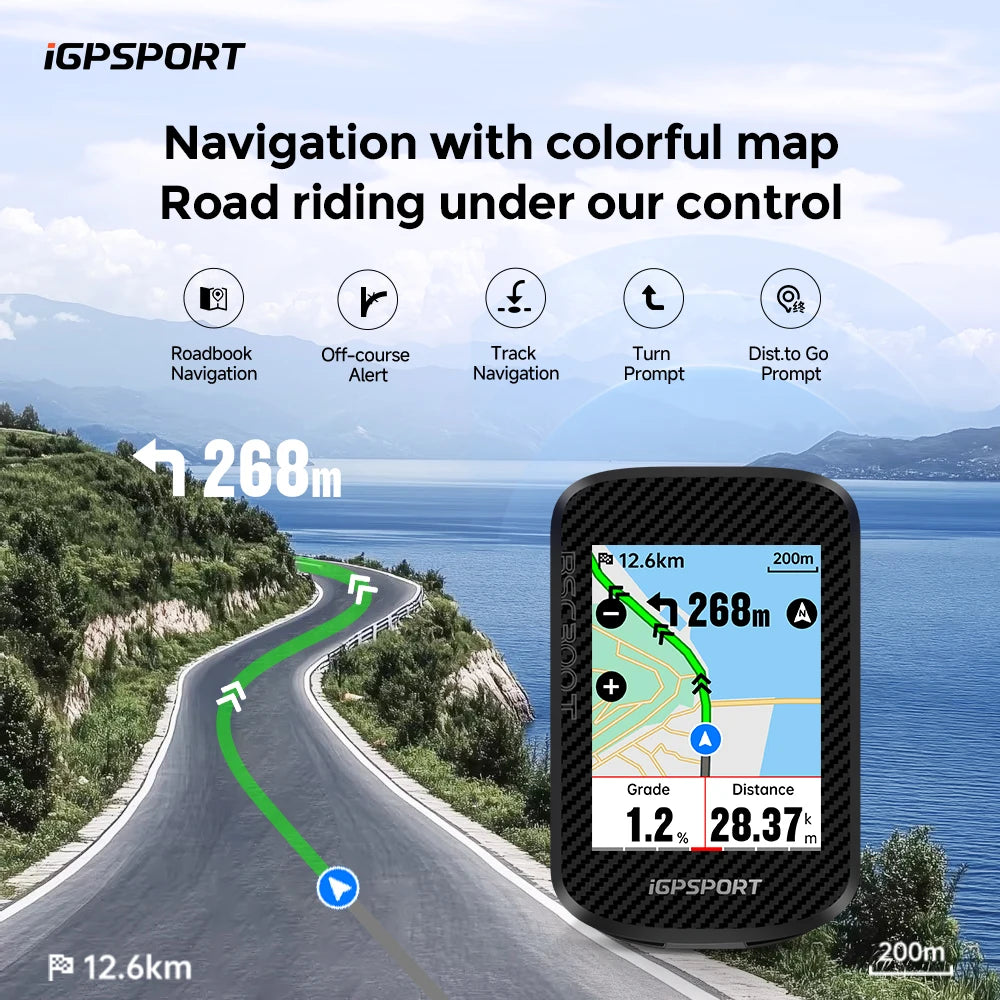 iGPSPORT BSC300T Touch Screen Bike Computer With Global Map