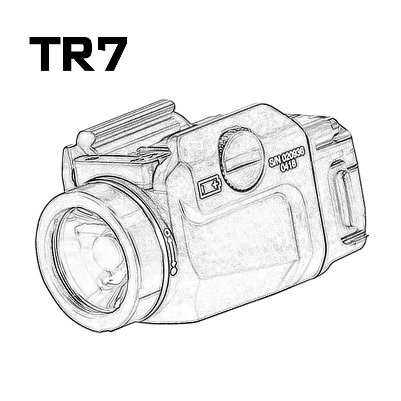 TR1/TR7/TR8 Weapon Light 1000 Lumen LED Rail Mount