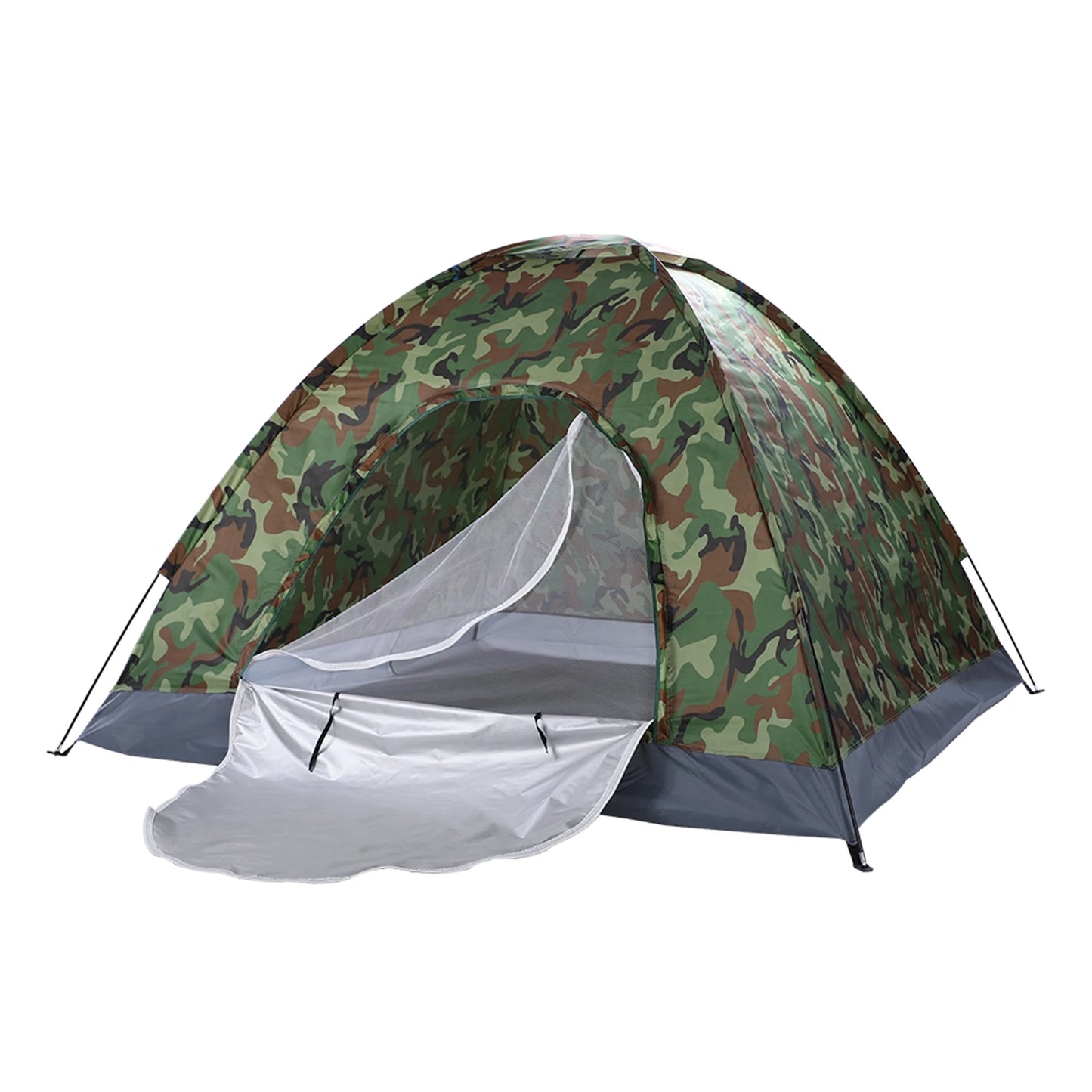 Dome Camping Tent Waterproof Polyester Fiberglass Poles Outdoor Uv Protected