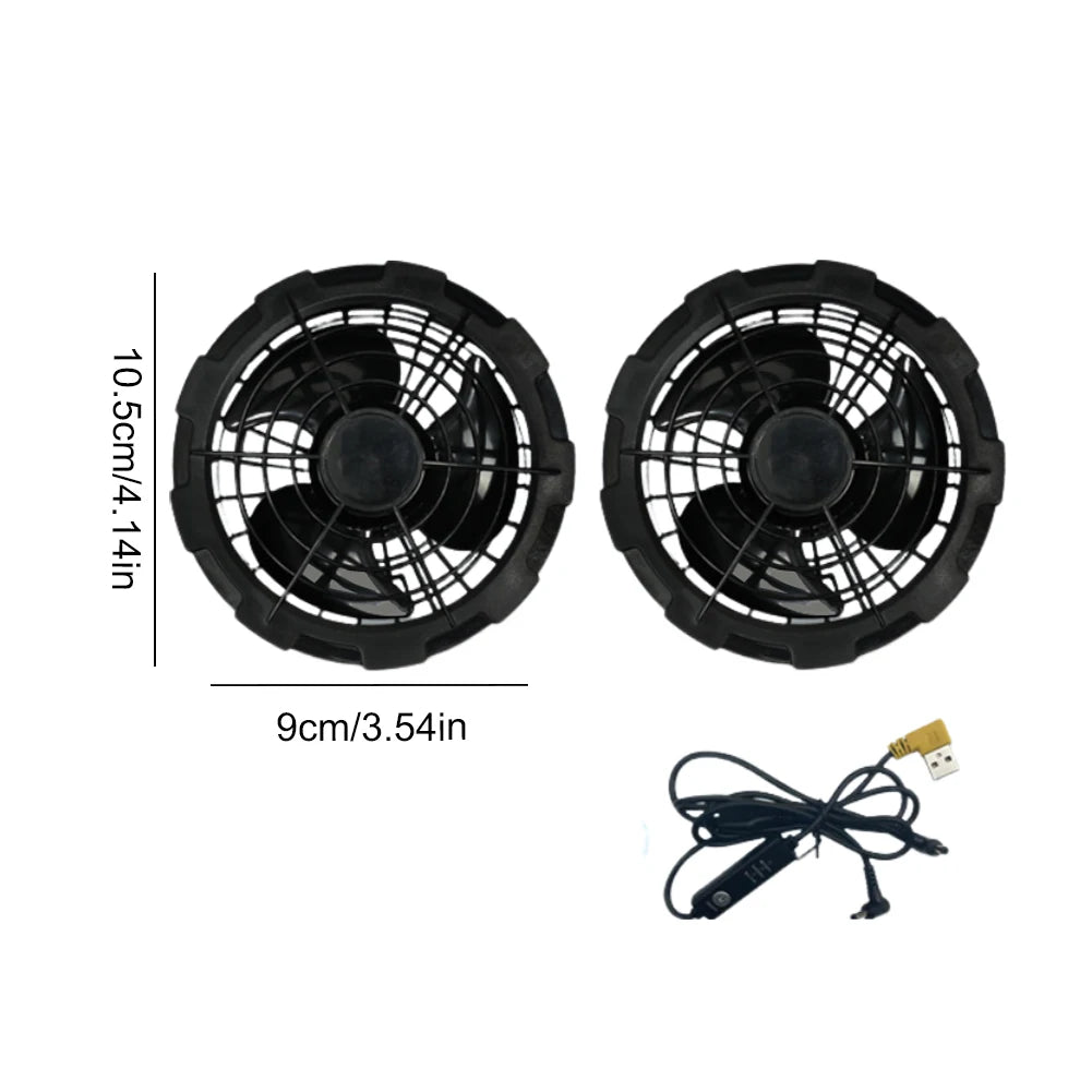Wearable Cooling Vest With Breathable Air Conditioning Fan
