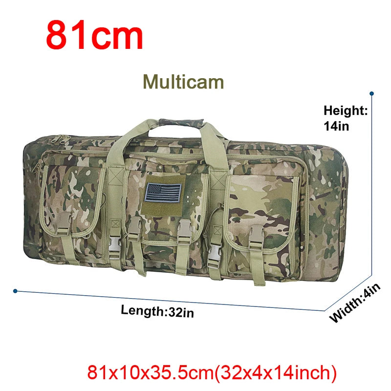 LQARMY Tactical Double Rifle Case With Molle Rifle Bag